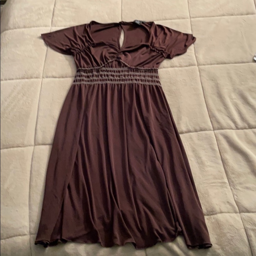 BCBG Max Azria brown midi dress, size Medium